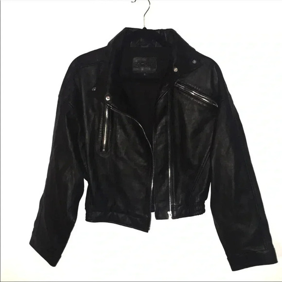 Sheikh Faux Black Leather Jacket Size Small - Picture 1 of 6